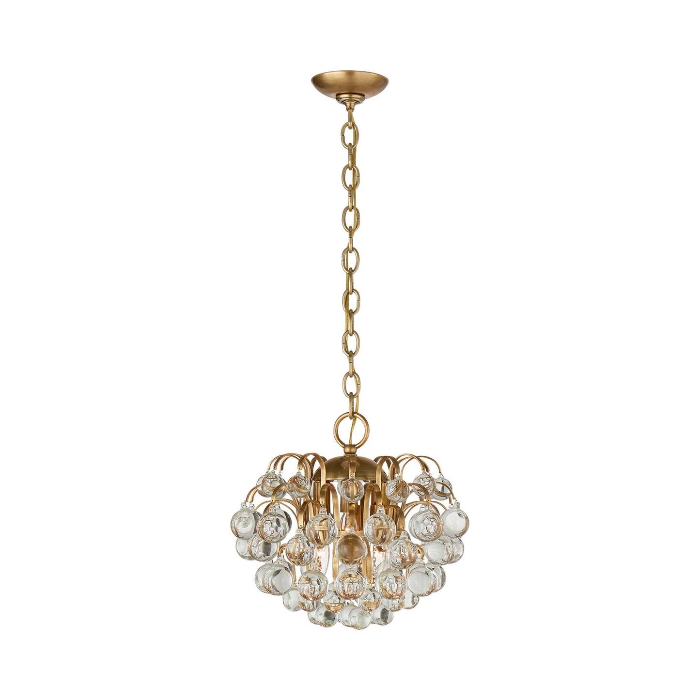 Bellvale Chandelier in Hand-Rubbed Antique Brass.