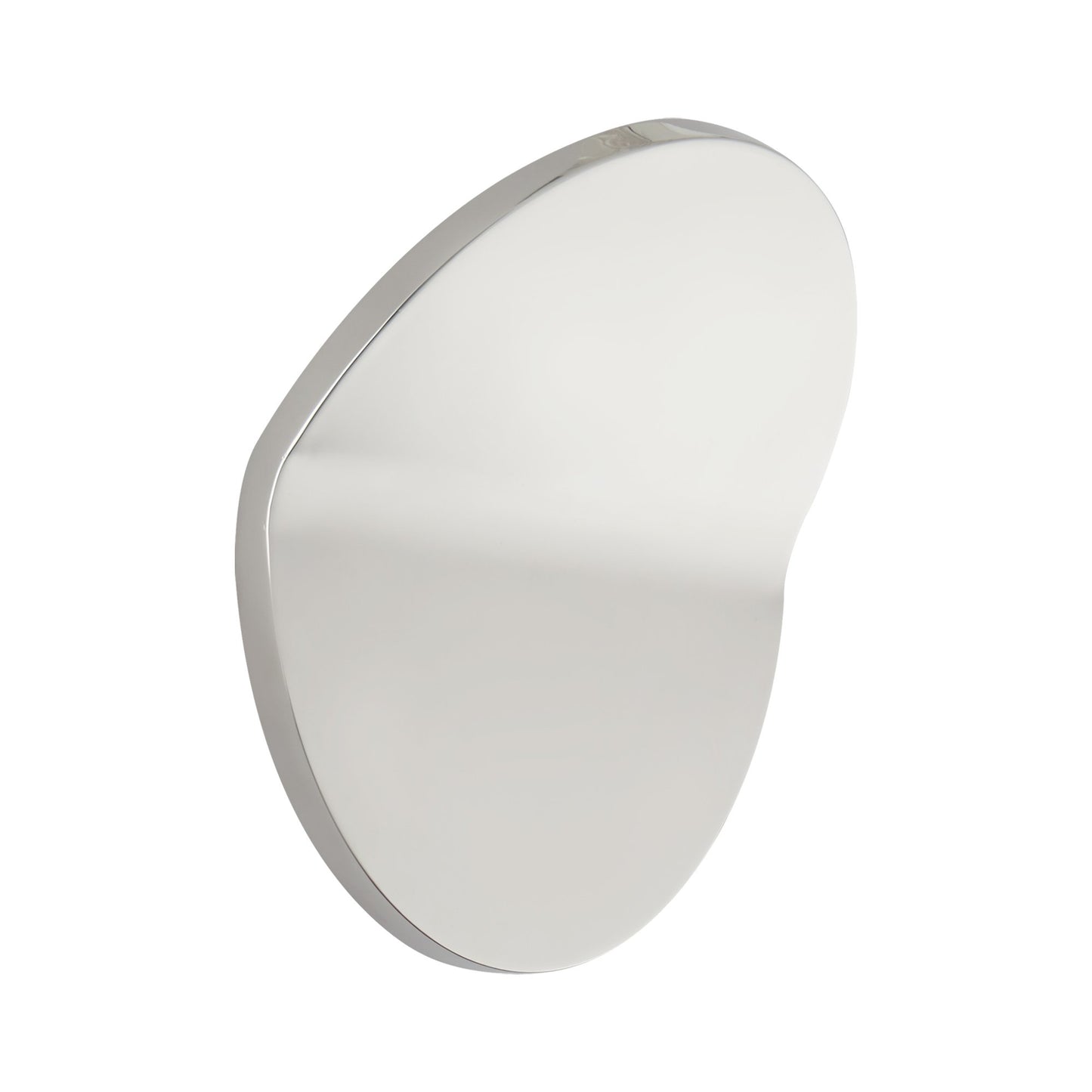 Bend Round Outdoor LED Wall Light in Polished Nickel.
