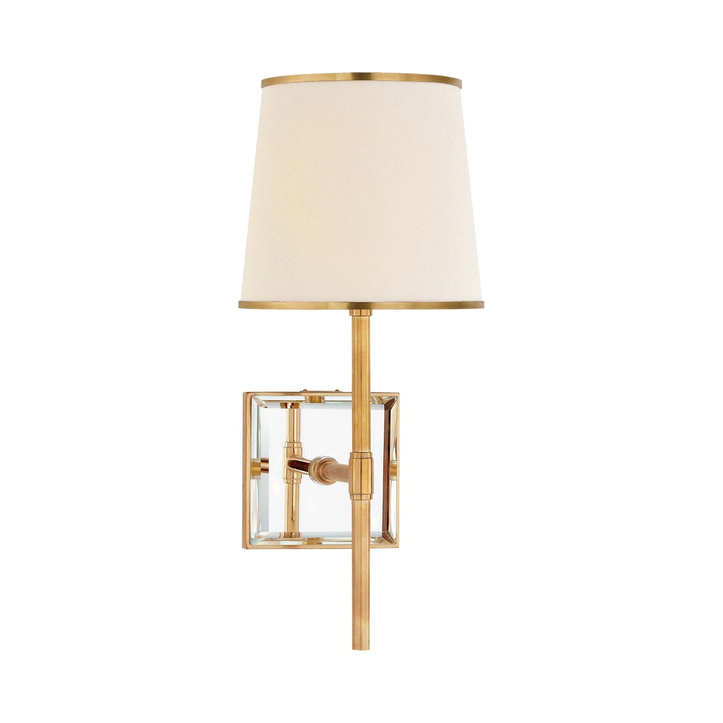 Bradford Wall Light in Soft Brass/Mirror.
