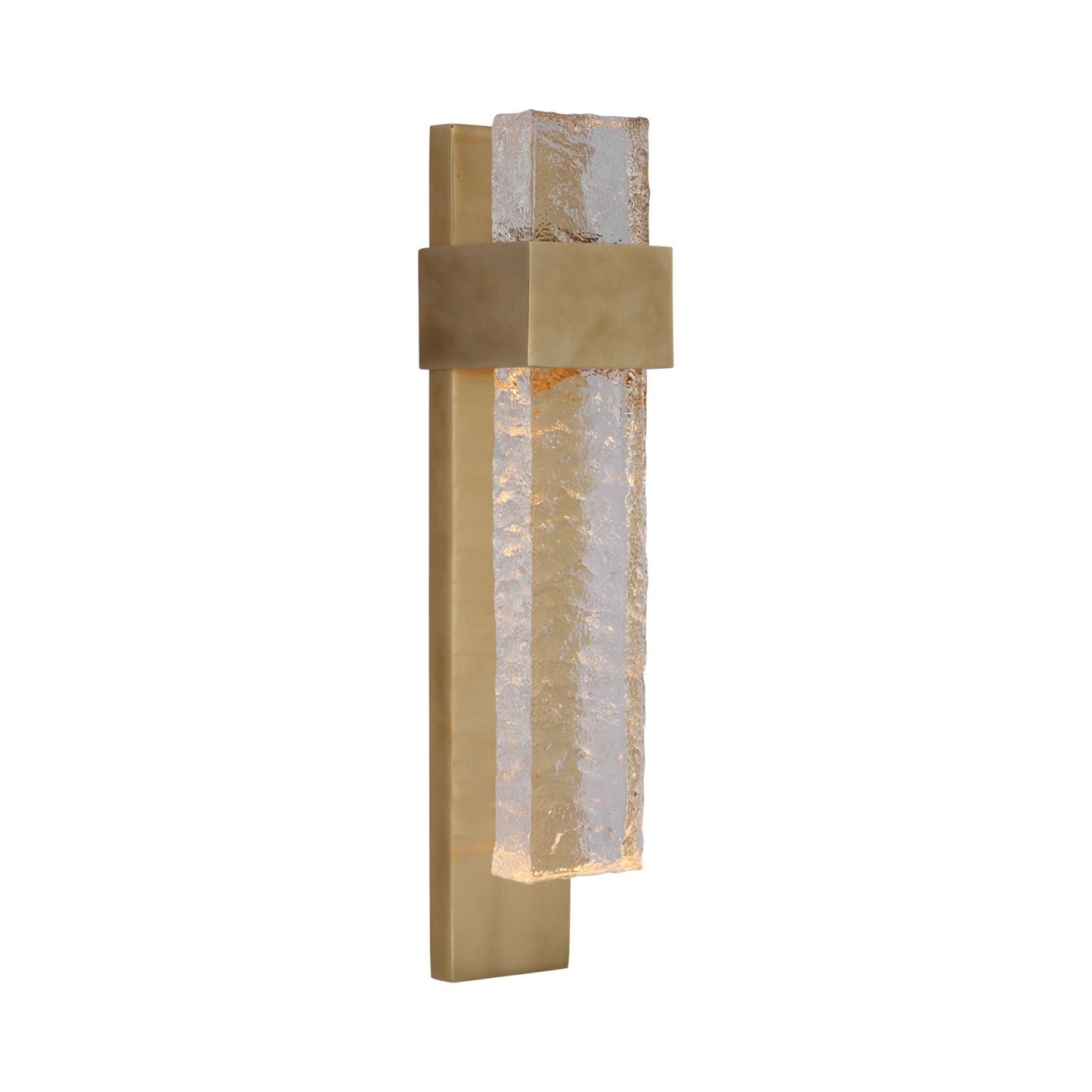 Brock LED Wall Light in Soft Brass.