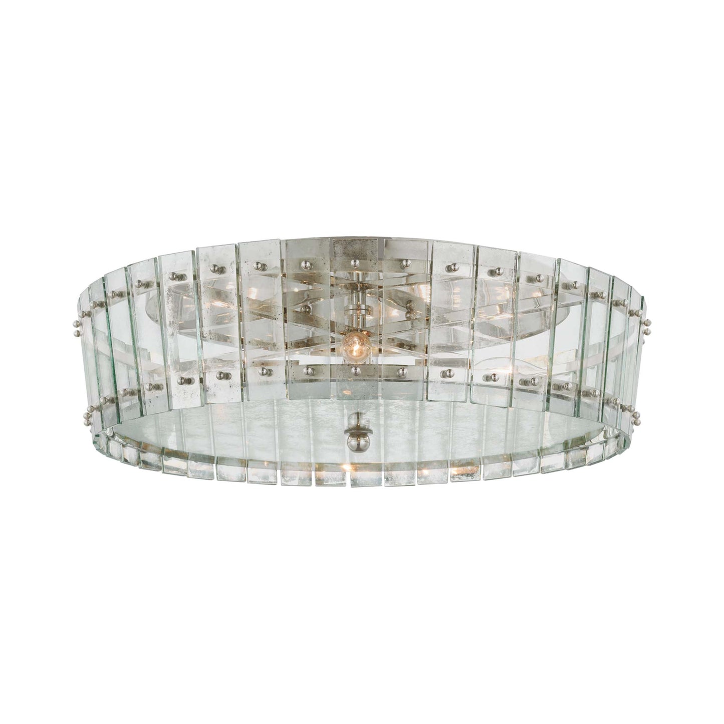 Cadence Flush Mount Ceiling Light in Polished Nickel (Large).