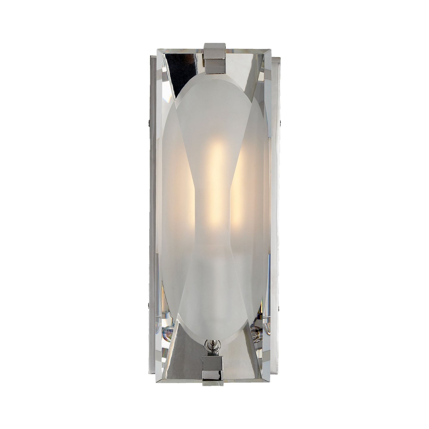 Castle Peak Wall Light in Polished Nickel.