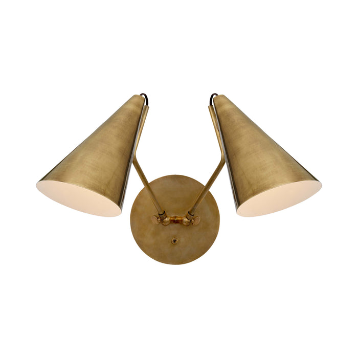 Clemente Wall Light in Hand-Rubbed Antique Brass (2-Light).