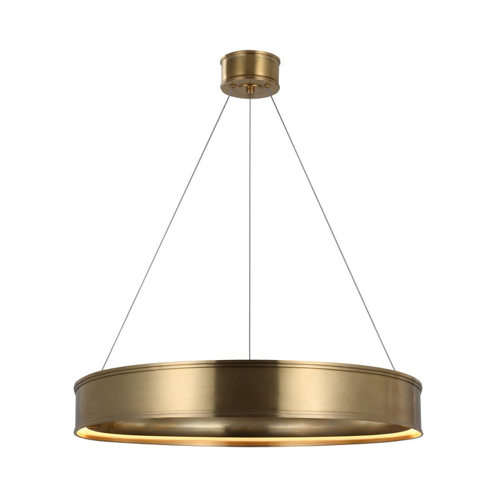 Connery Ring LED Chandelier in Antique-Burnished Brass (30-Inch).