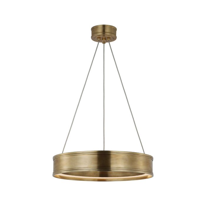 Connery Ring LED Chandelier in Antique-Burnished Brass (18-Inch).