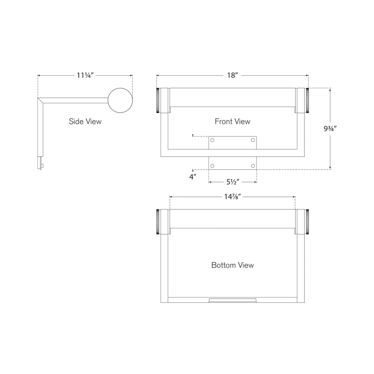 Cosmopolitan Picture Light - line drawing.