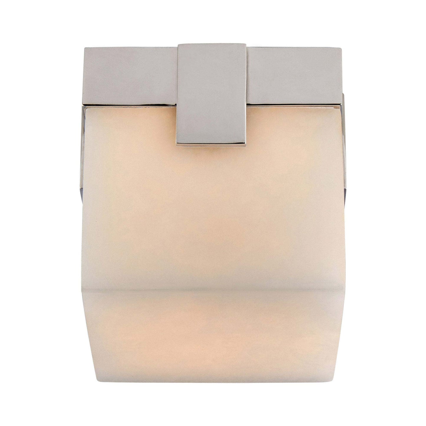 Covet LED Solitaire Flush Mount Ceiling Light in Polished Nickel.