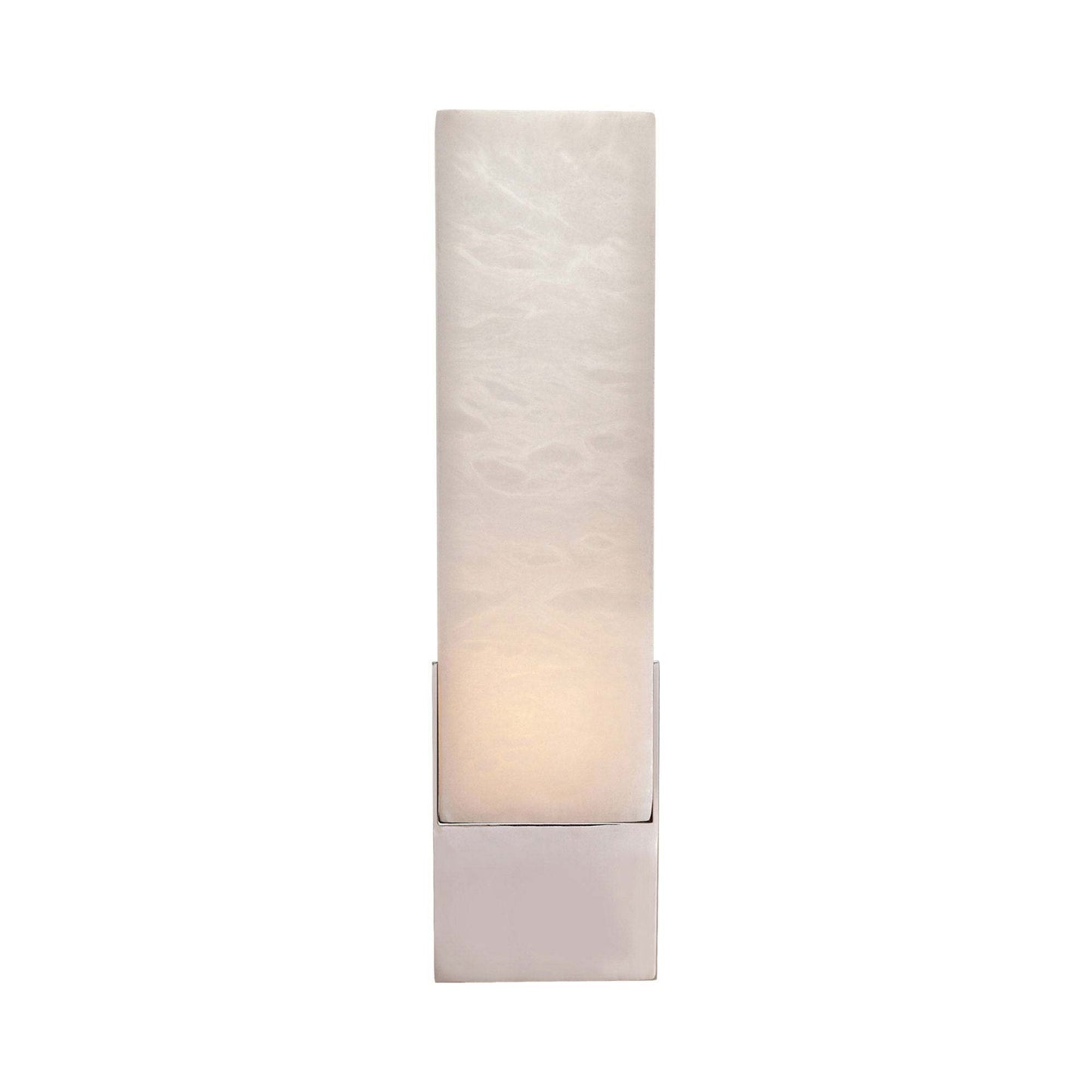 Covet Tall LED Wall Light in Polished Nickel.