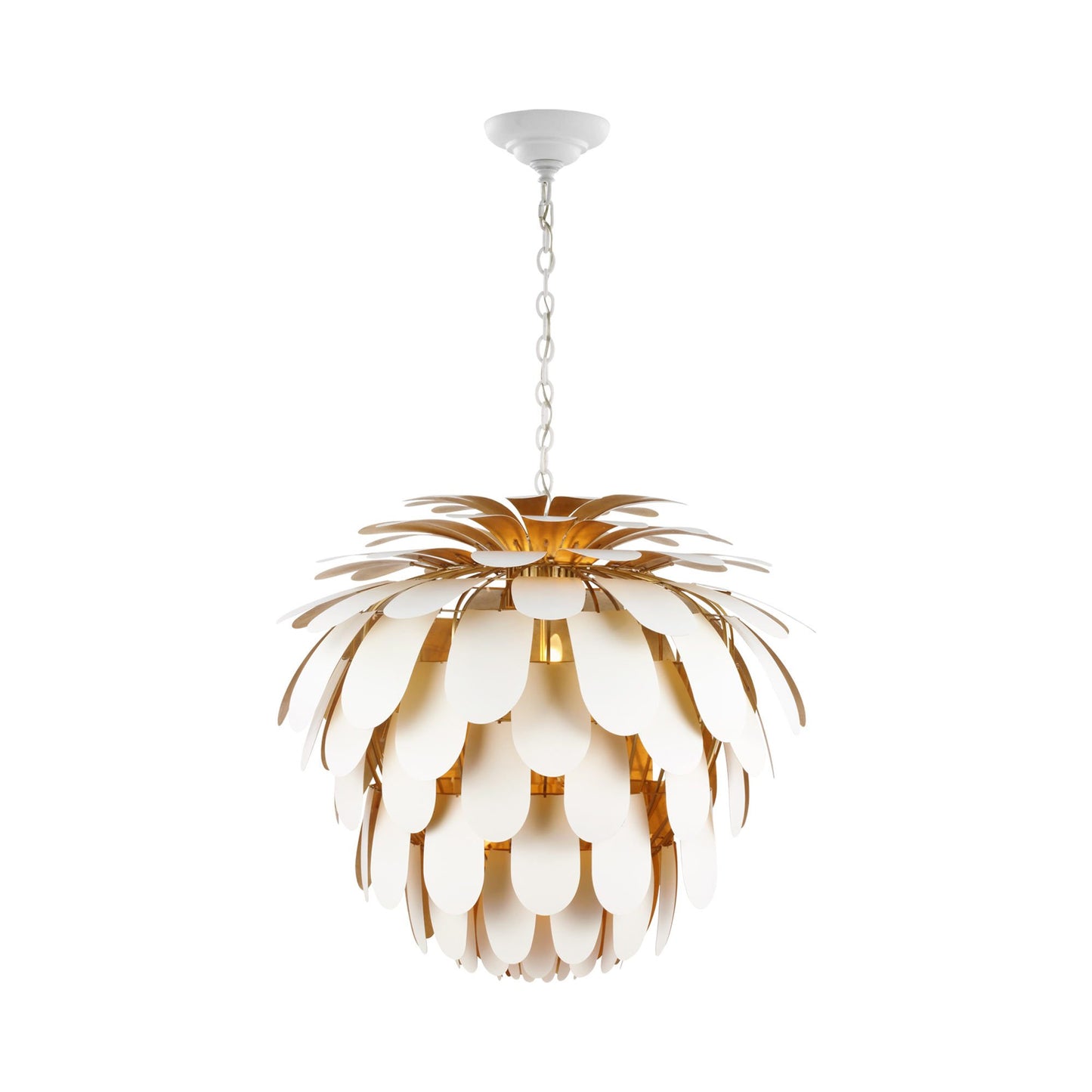 Cynara Chandelier in White/Gild (Grande).