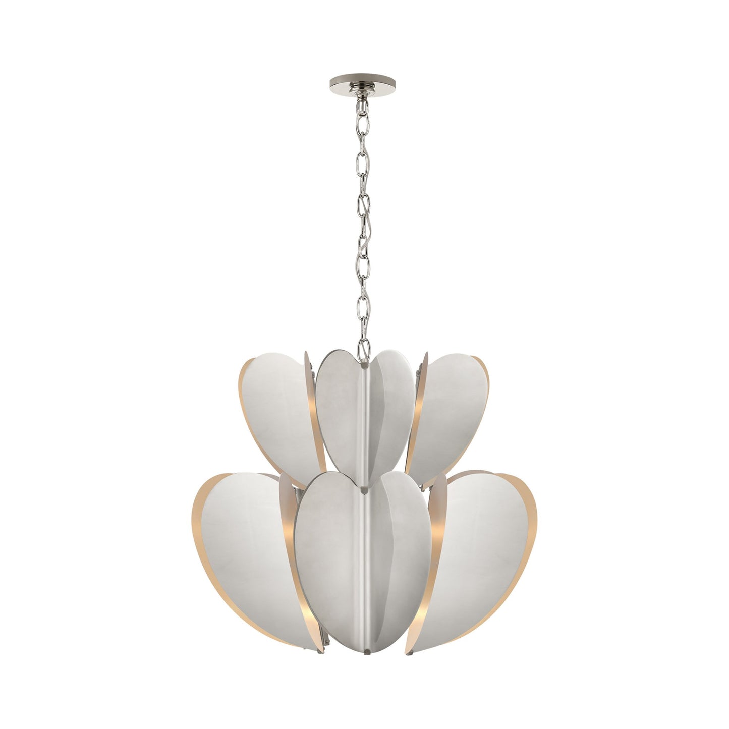 Danes LED Chandelier in 2-Tier/Polished Nickel.