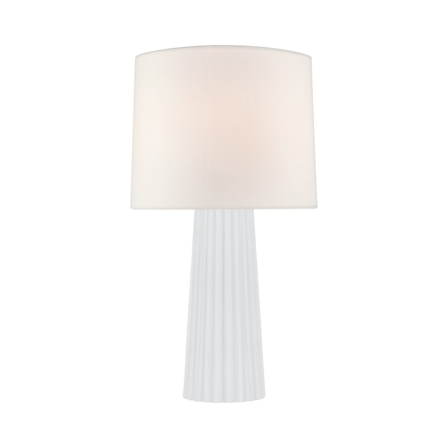 Danube Table Lamp in White Glass.