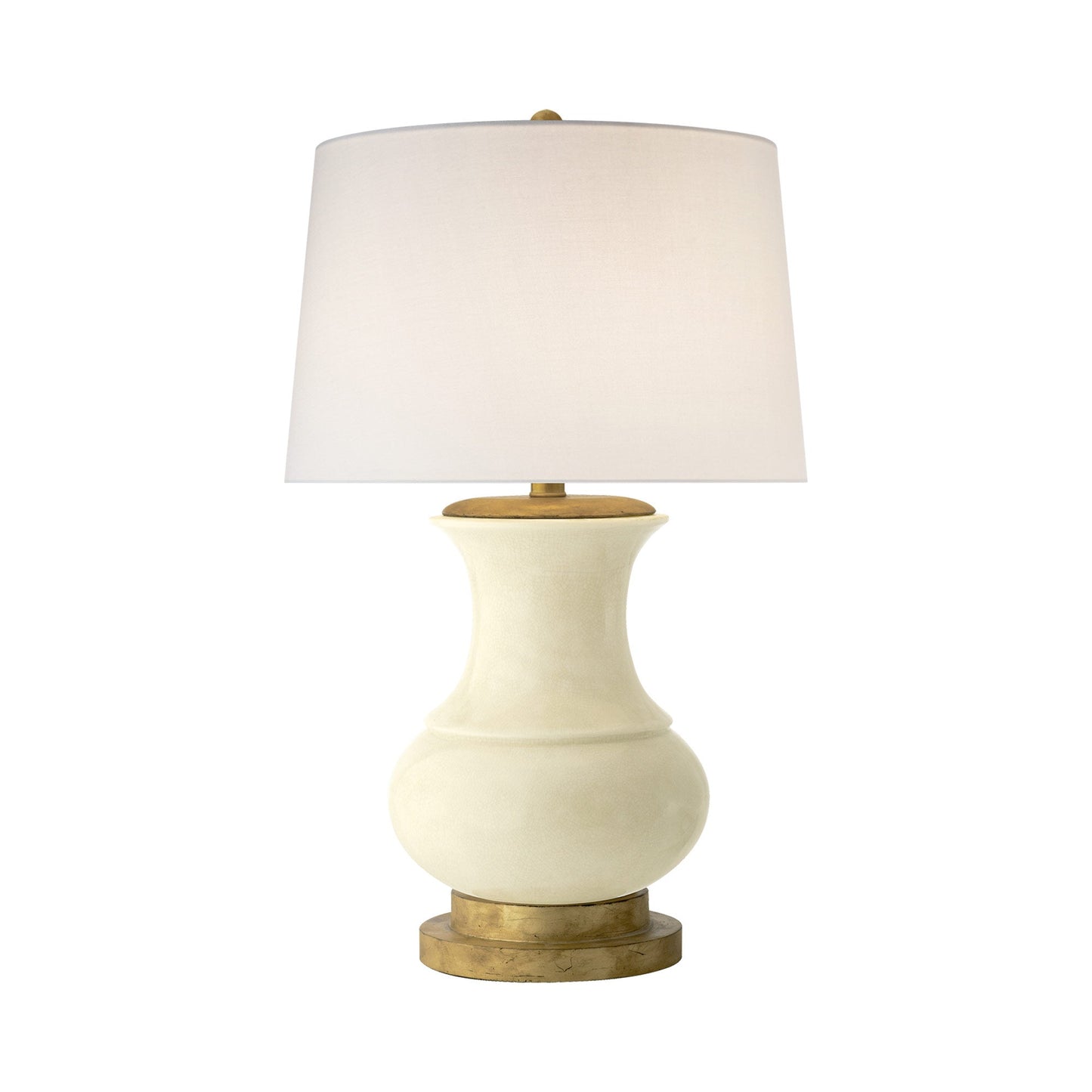 Deauville Table Lamp in Tea Stain Crackle/Linen.