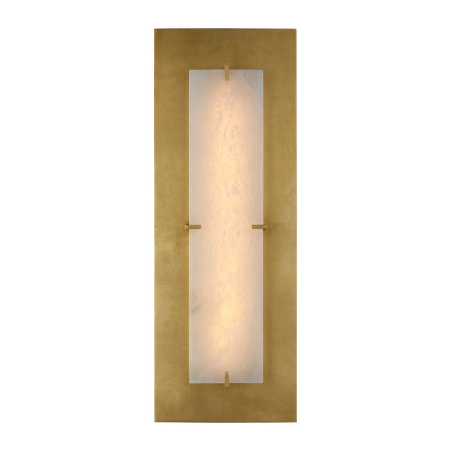 Dominica LED Wall Light in Gild and Alabaster (Large).