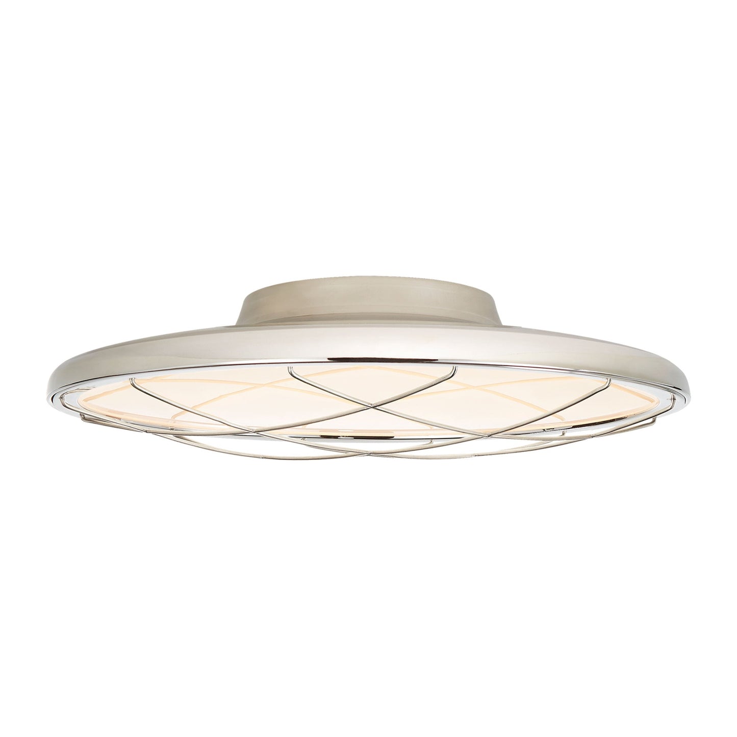 Dot Flush Mount LED Ceiling Light in Polished Nickel (Large).