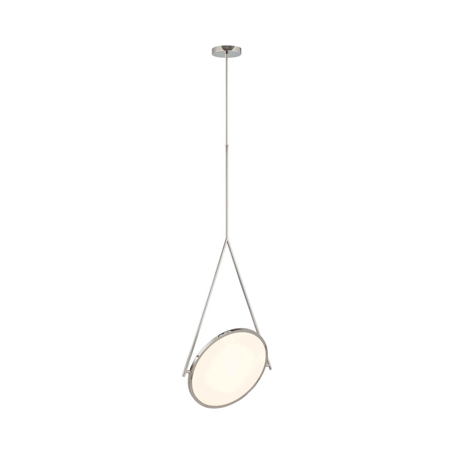 Dot Stance LED Pendant Light in Polished Nickel.