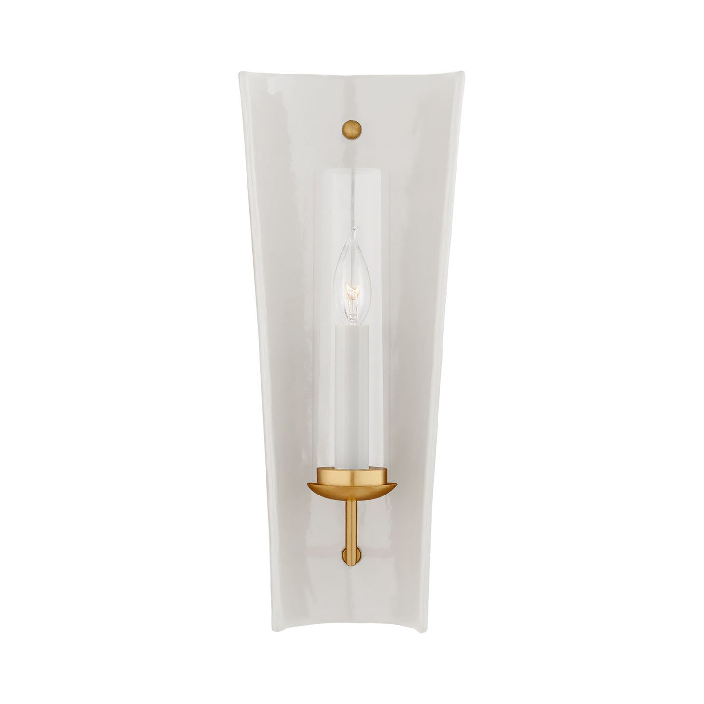 Downey Wall Light in White/Gild (Medium).