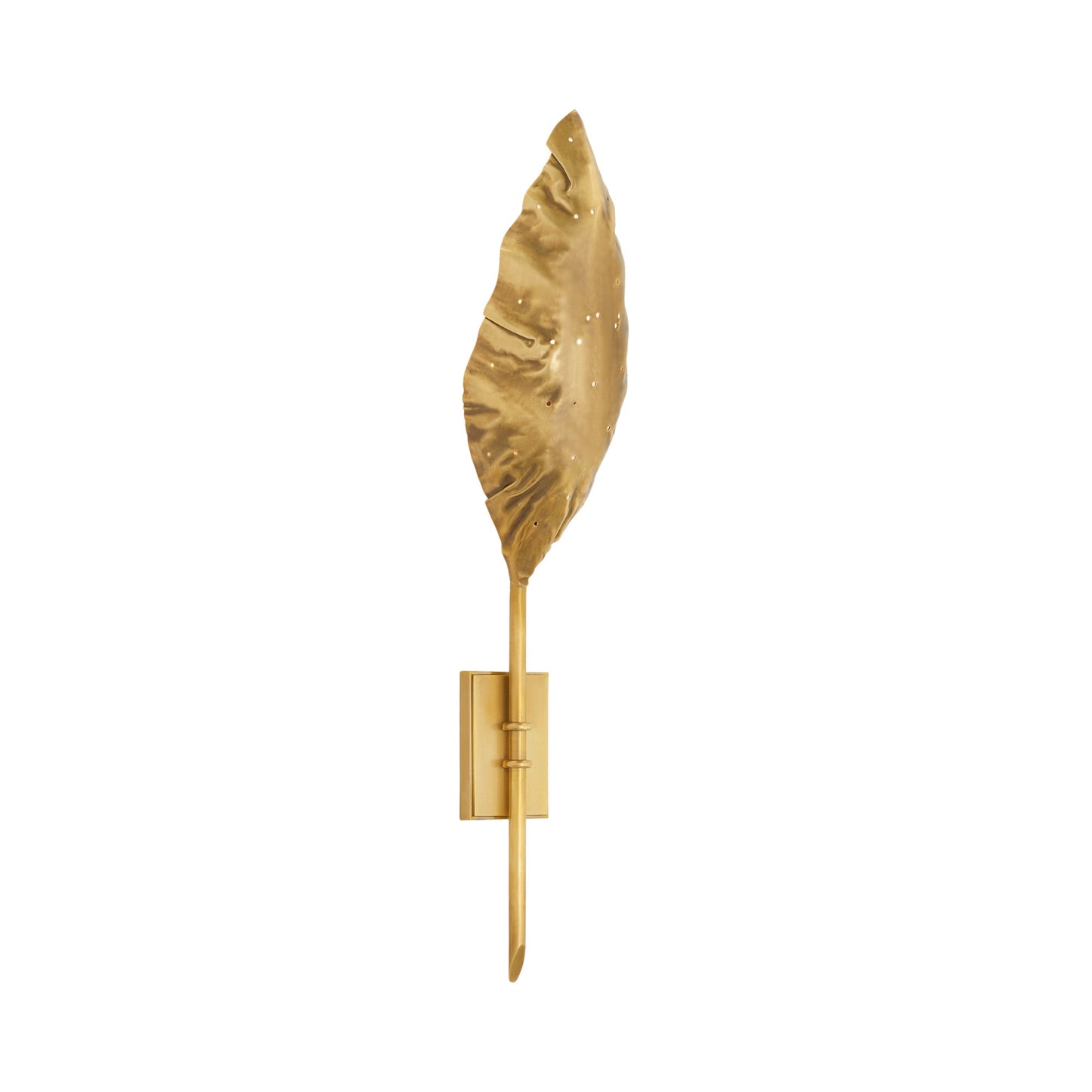 Dumaine Wall Light in Antique-Burnished Brass.