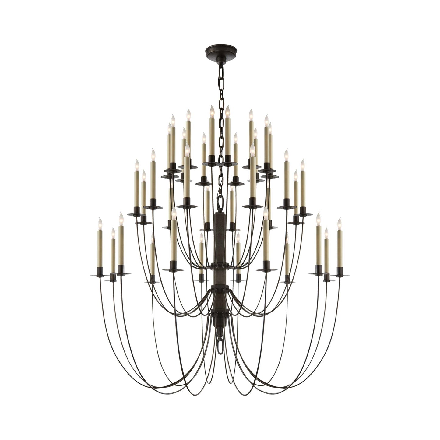 Erika Chandelier in 3-Tier/Aged Iron.
