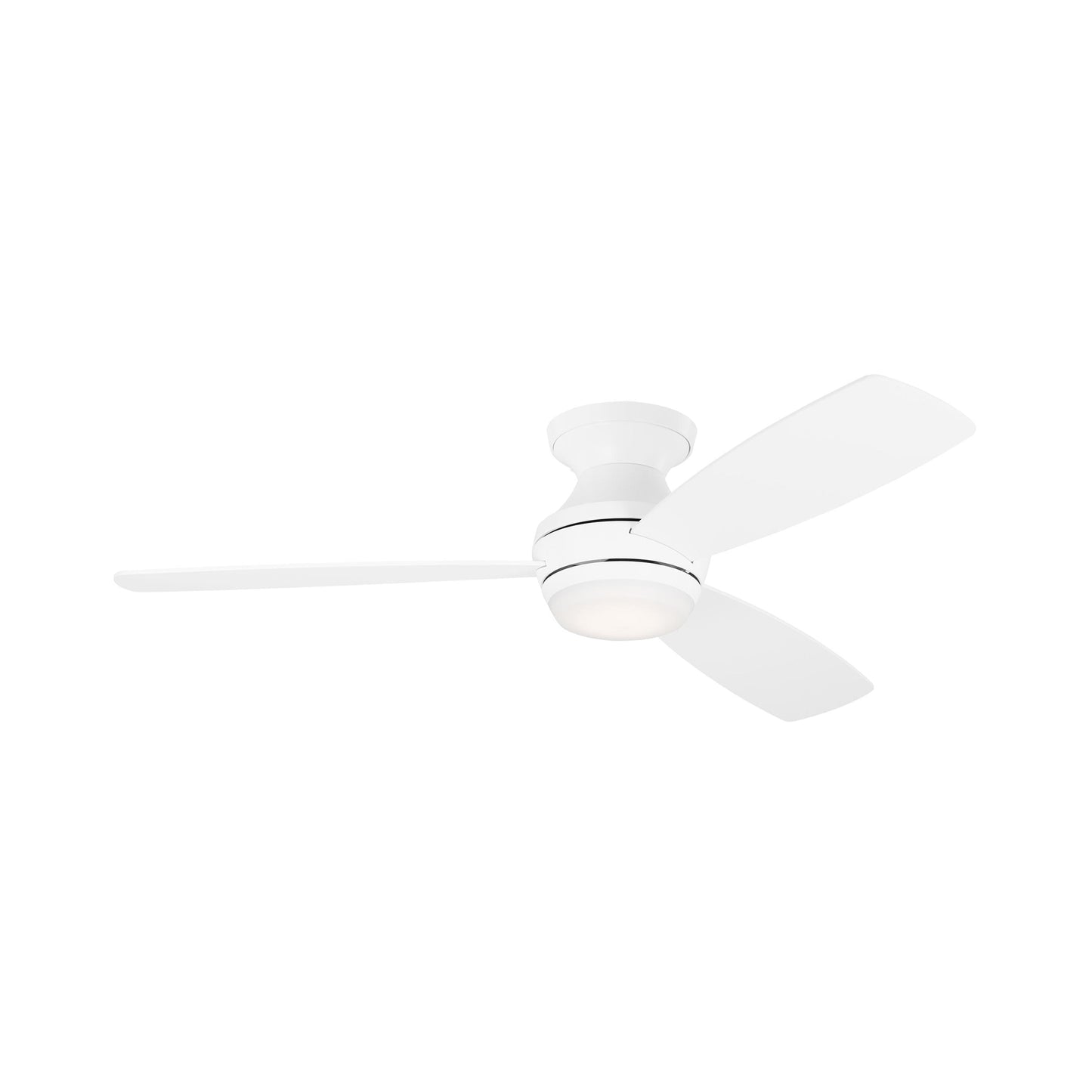 Ikon LED Ceiling Fan in Matte White (52-Inch).