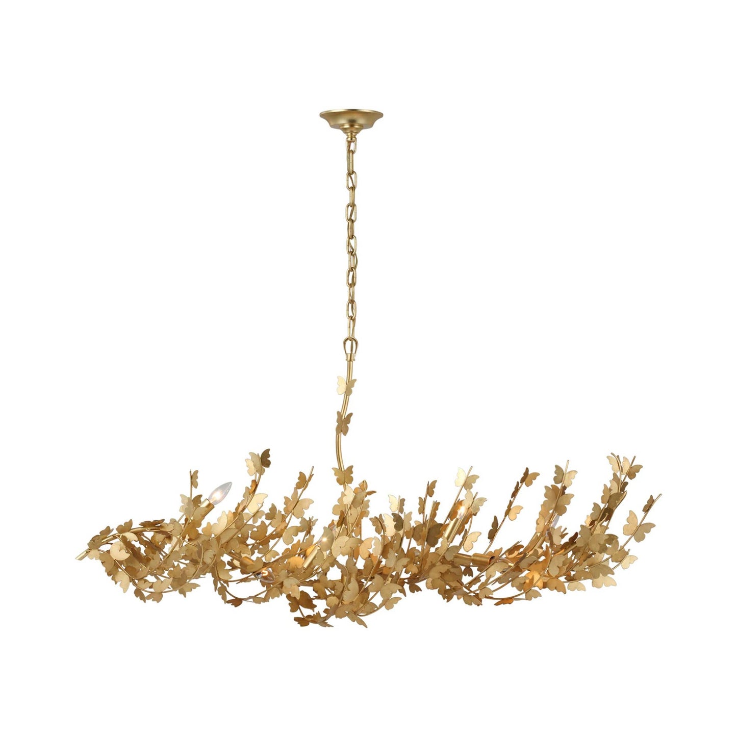 Farfalle LED Linear Pendant Light in Gild.