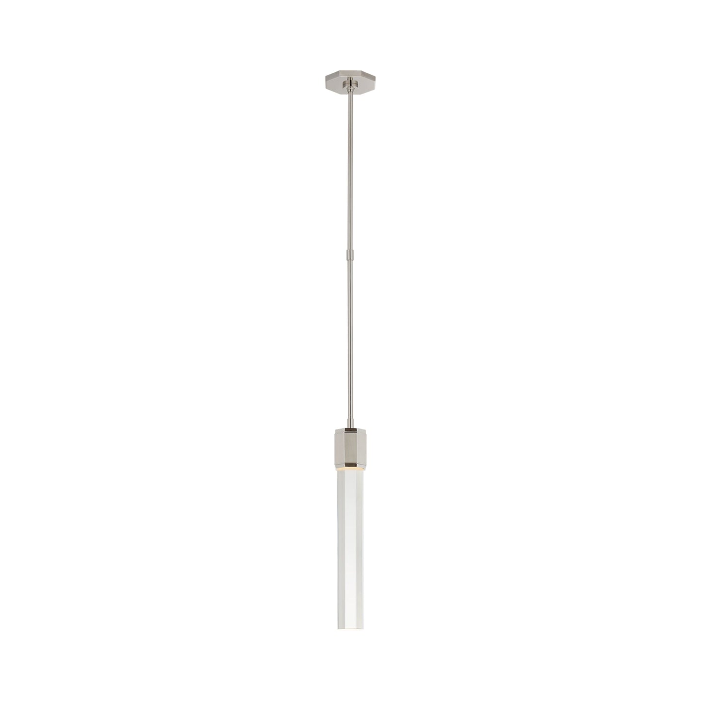 Fascio LED Pendant Light in Polished Nickel.