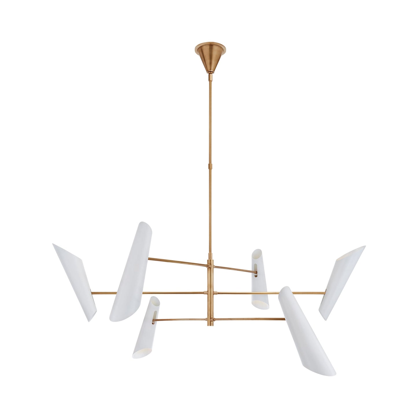 Franca LED Chandelier in White (6-Light).