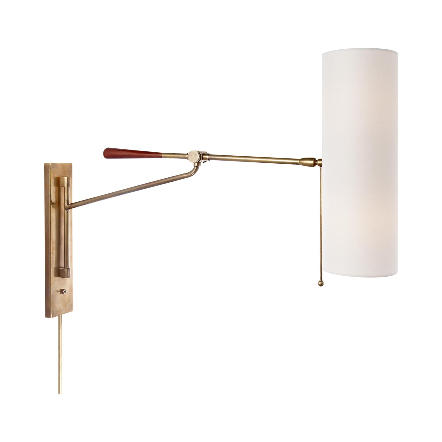 Frankfort Wall Light in Hand-Rubbed Antique Brass.