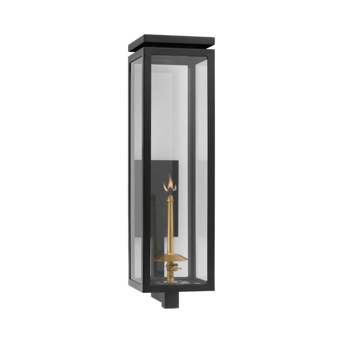 Fresno Outdoor Gas Wall Light in Matte Black (Large).