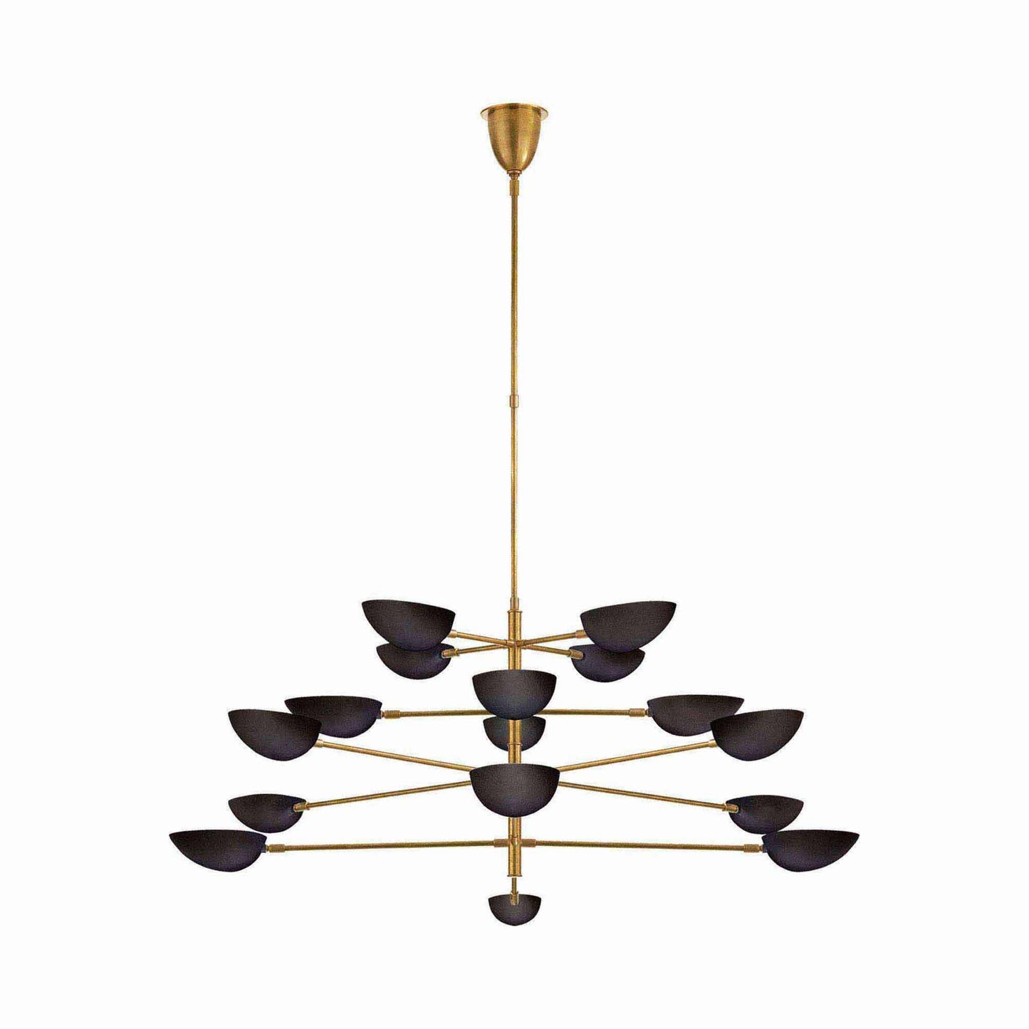 Graphic Grande Chandelier in 4-Tier/Black.