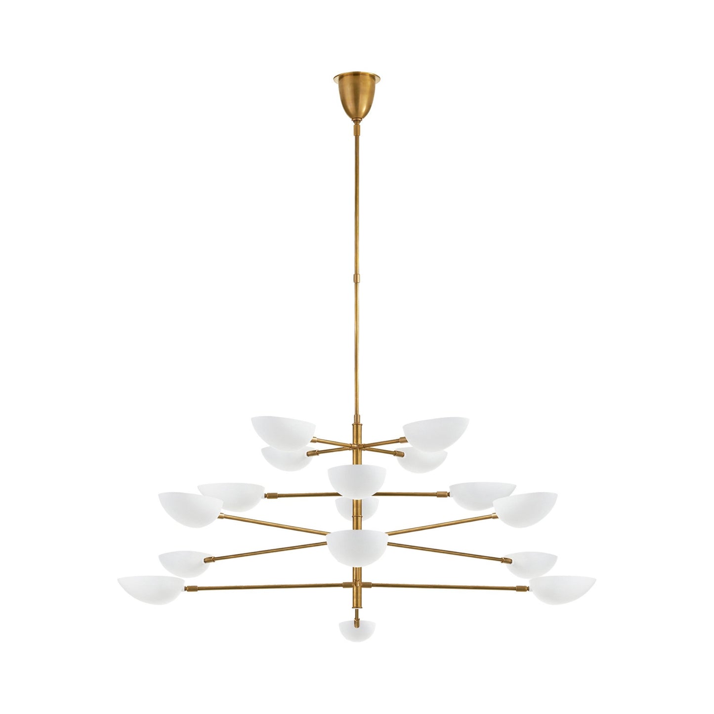 Graphic Grande Chandelier in 4-Tier/White.
