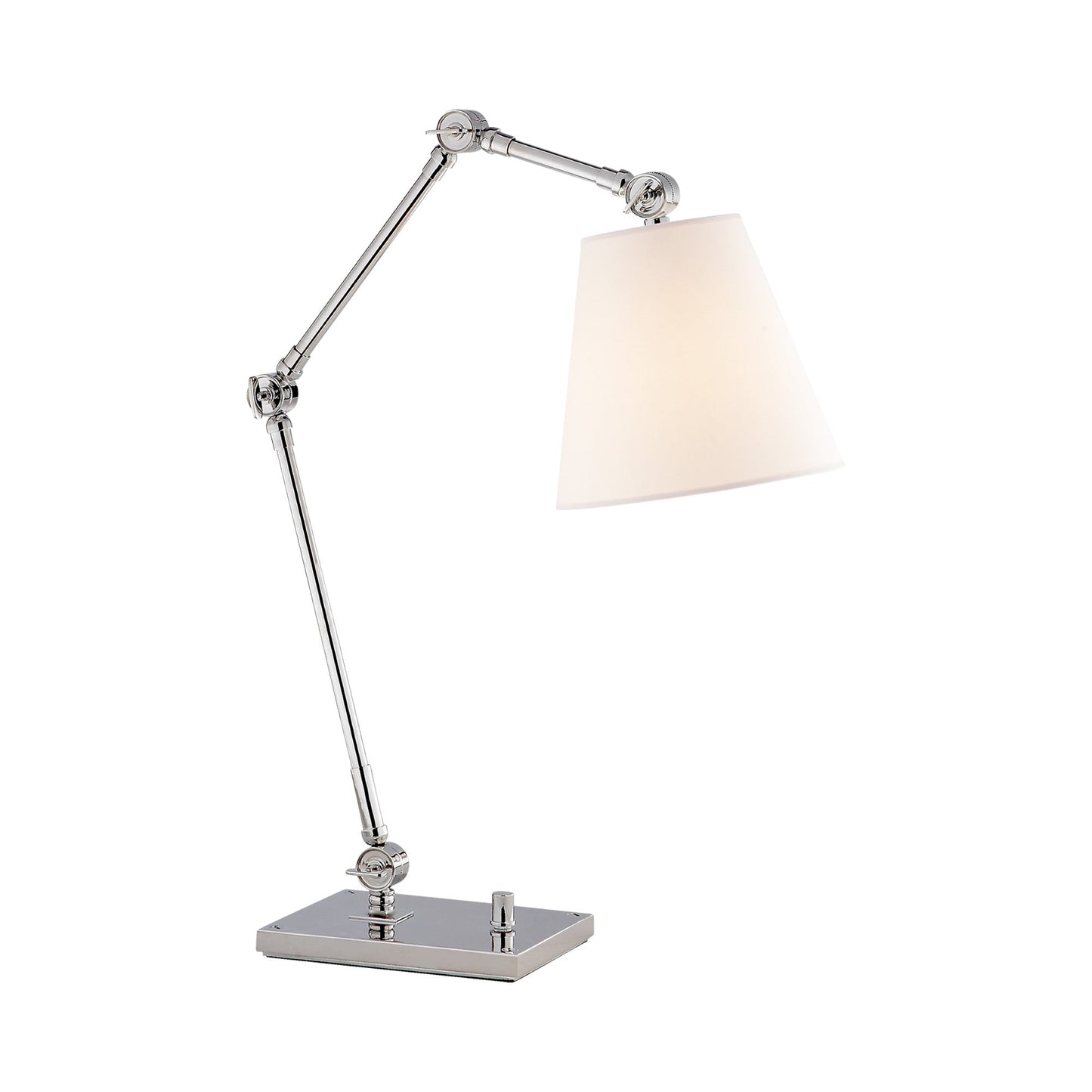 Graves Task Lamp in Polished Nickel.