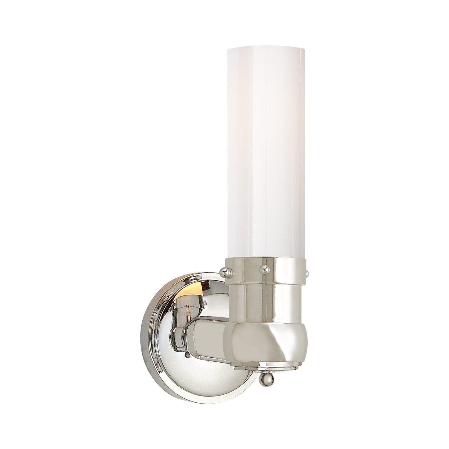 Graydon Bath Wall Light in Polished Nickel.