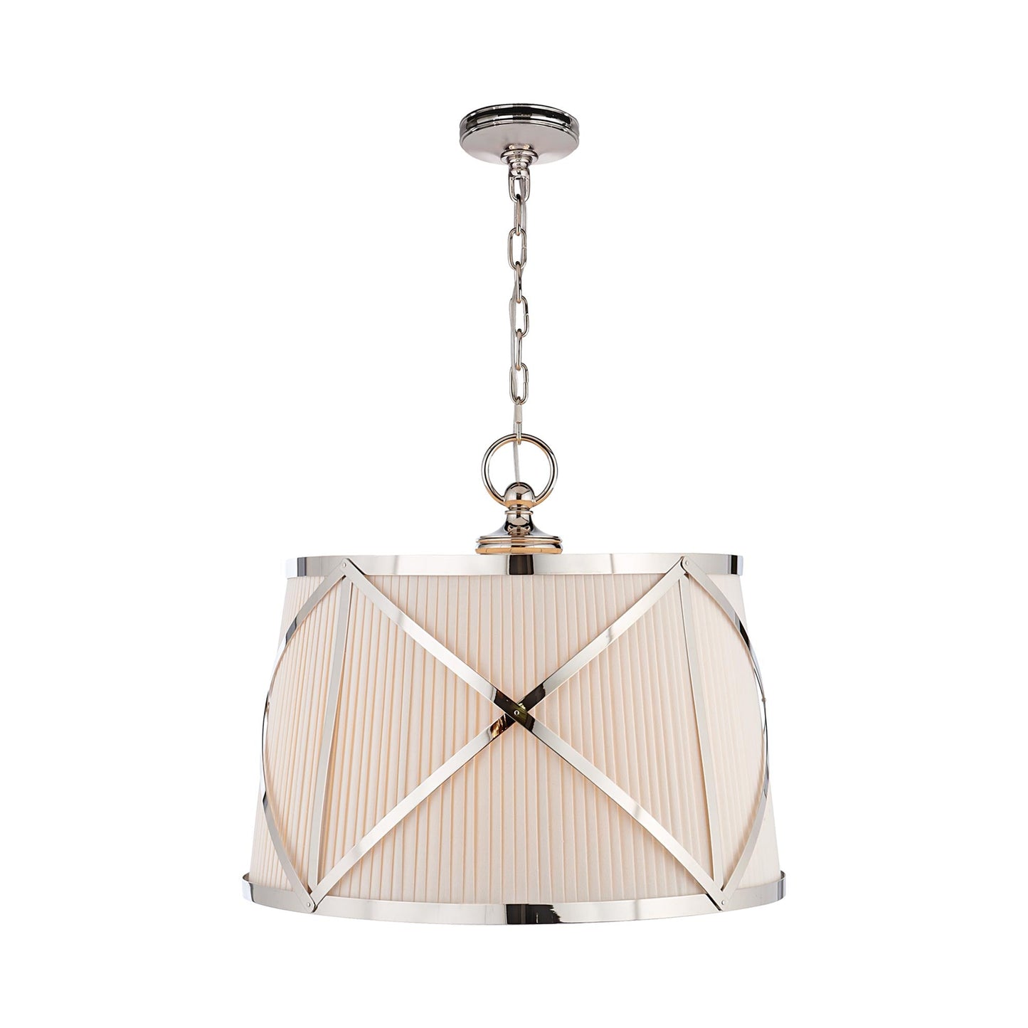 Grosvenor Pendant Light in Polished Nickel (Large).