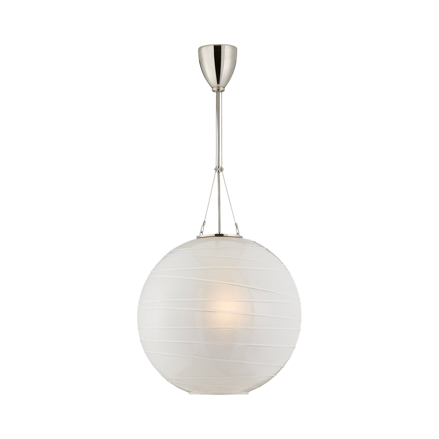 Hailey Pendant Light in Polished Nickel.