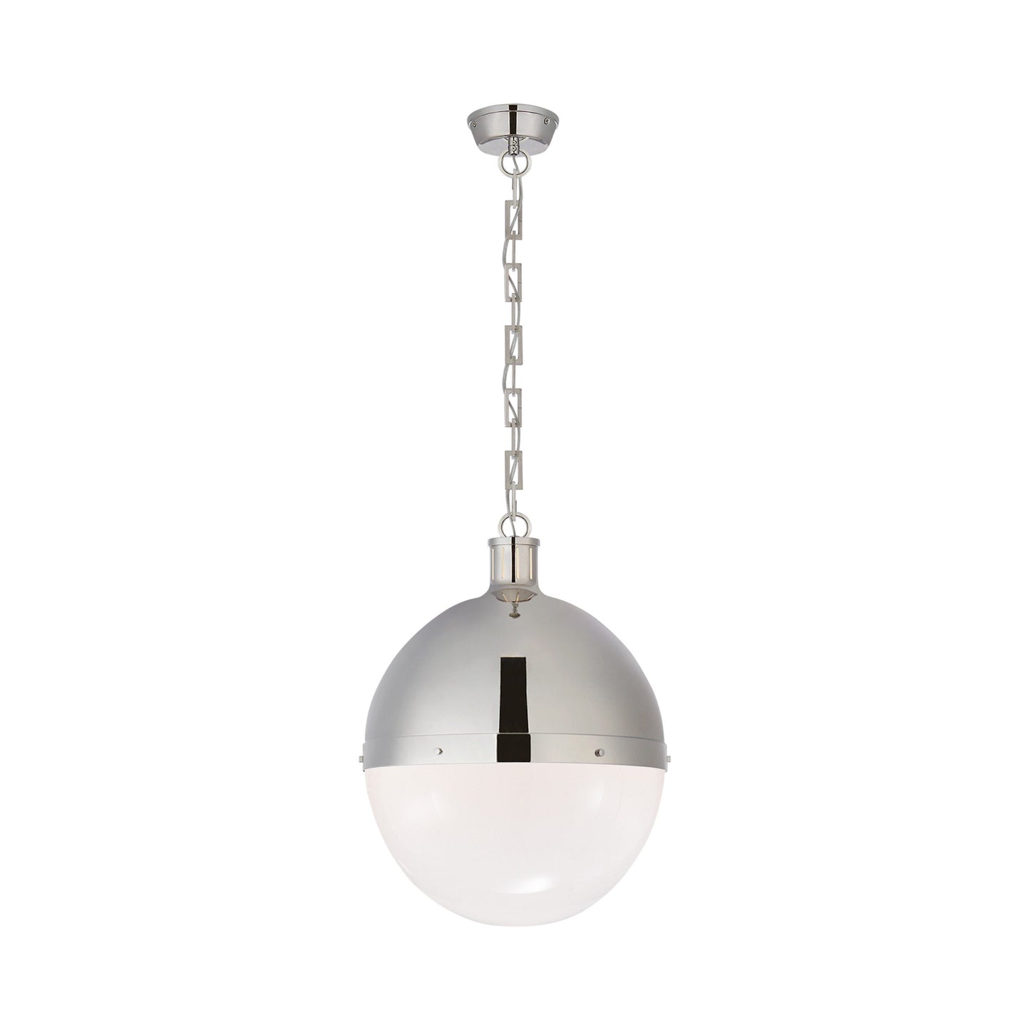 Hicks Pendant Light in Captured Globe/Polished Nickel (X-Large).