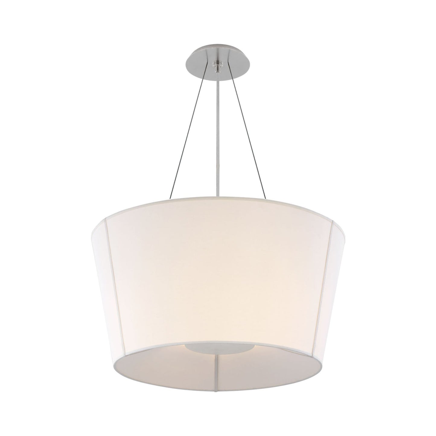 Hoop Drum Pendant Light in Soft Silver.