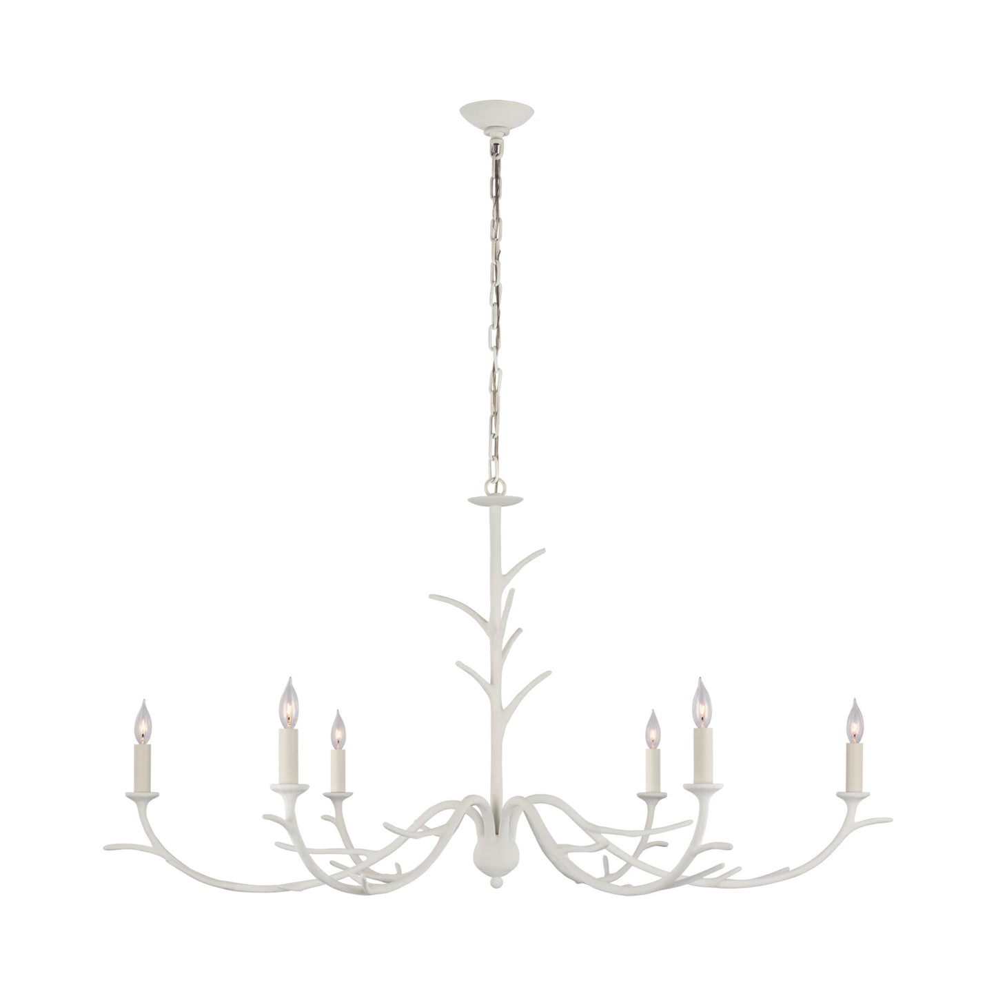 Iberia Chandelier in Plaster White Leaf.