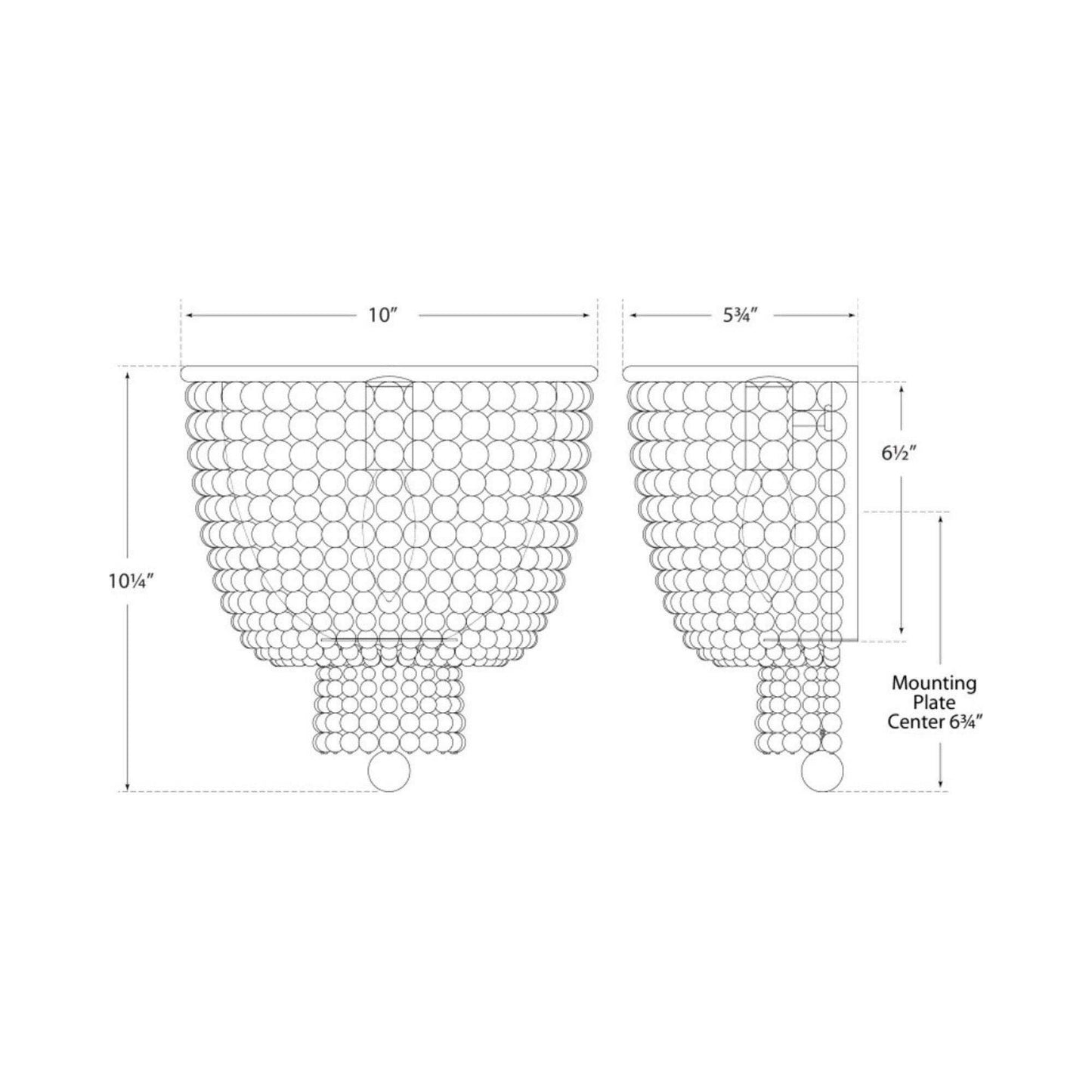 Jacqueline Wall Light - line drawing.