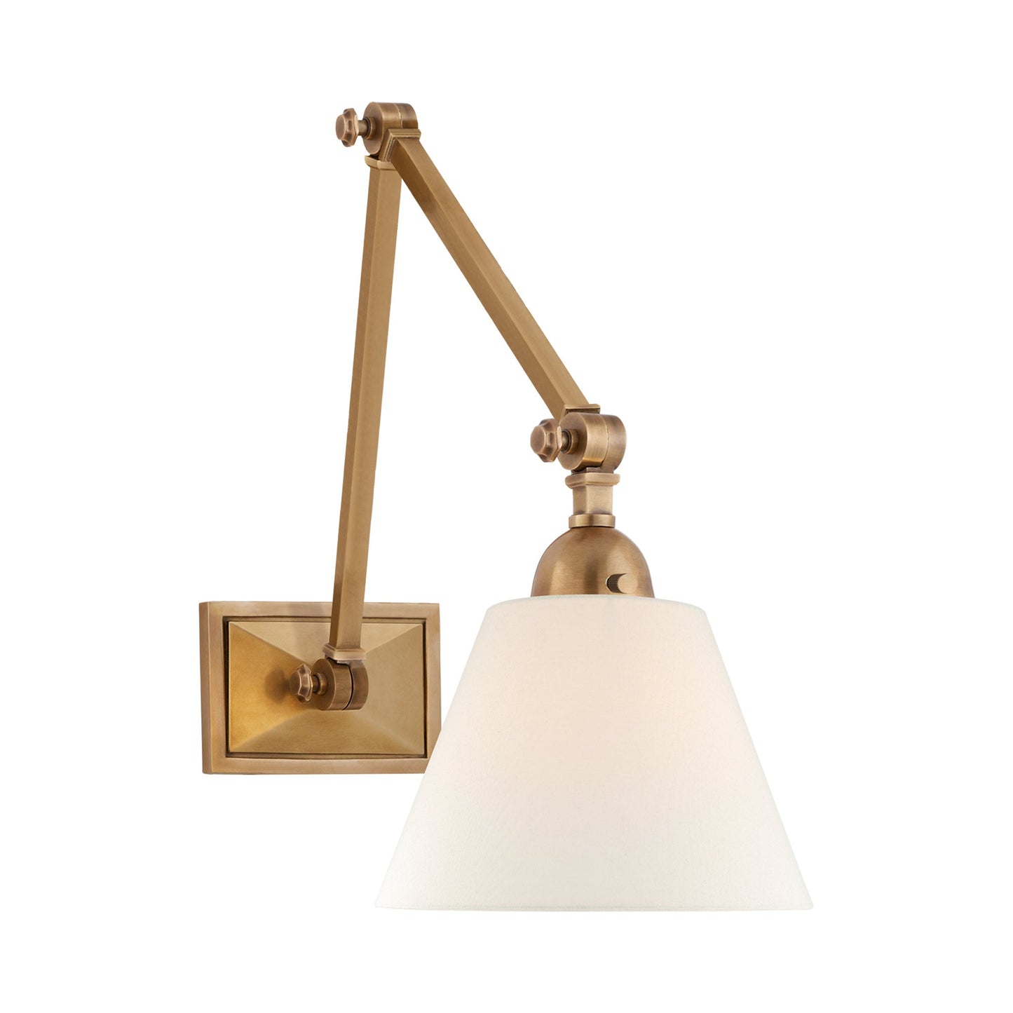 Jane Library Wall Light in Hand-Rubbed Antique Brass (Medium).