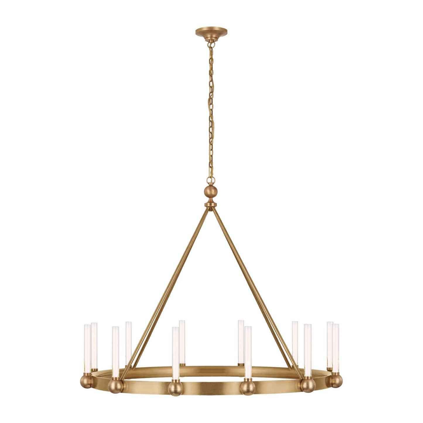 Jeffery LED Ring Chandelier in Hand-Rubbed Antique Brass (X-Large).