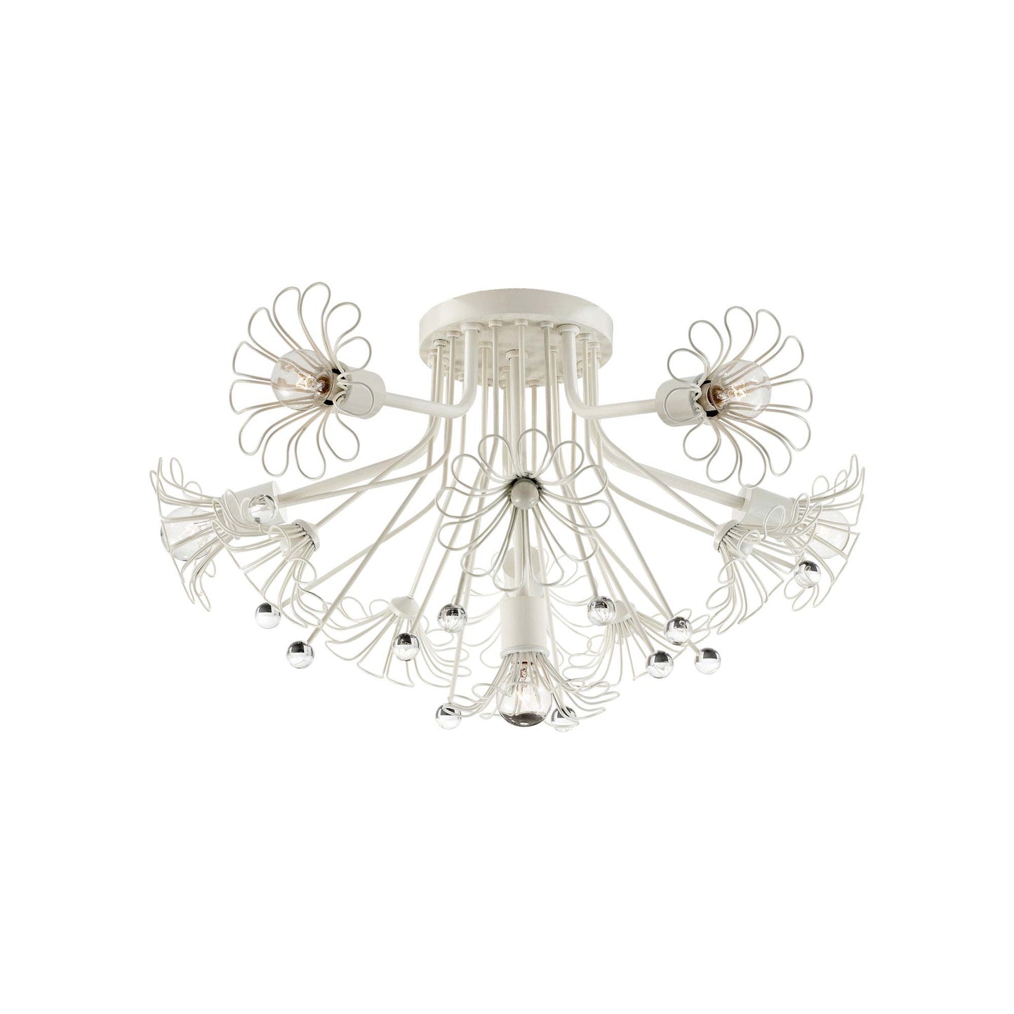 Keaton Bouquet Flush Mount Ceiling Light in Light Cream.