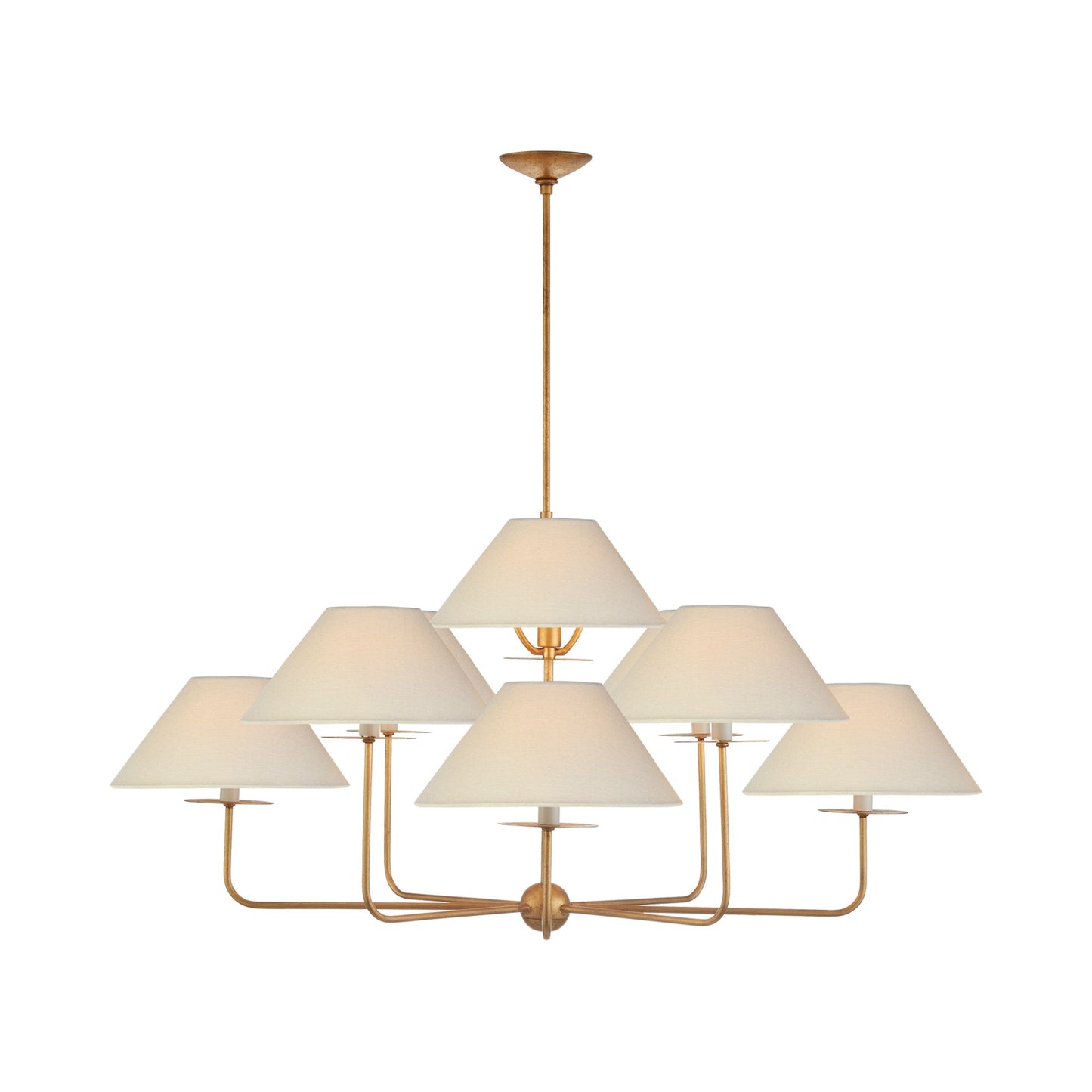 Kelley Chandelier in Gilded Iron.