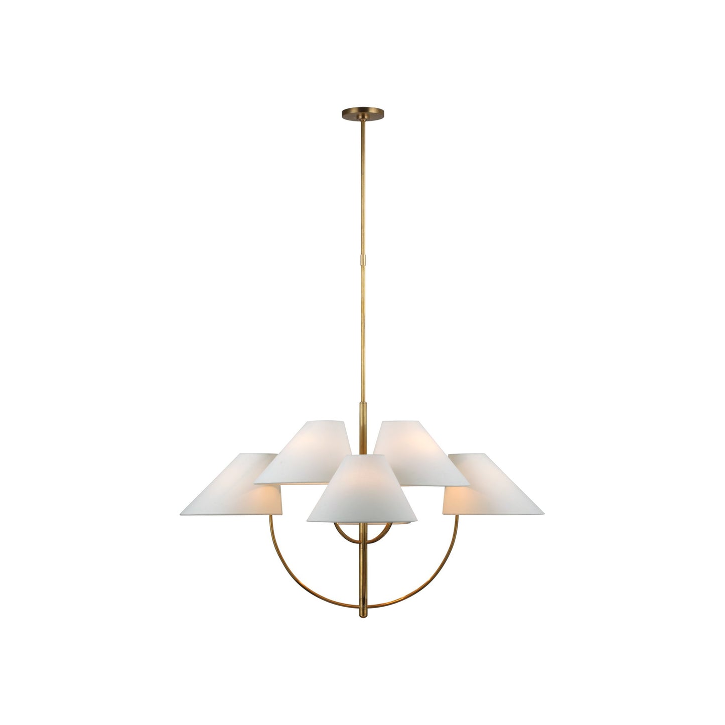 Kinsley LED Chandelier in 2-Tier/Soft Brass.