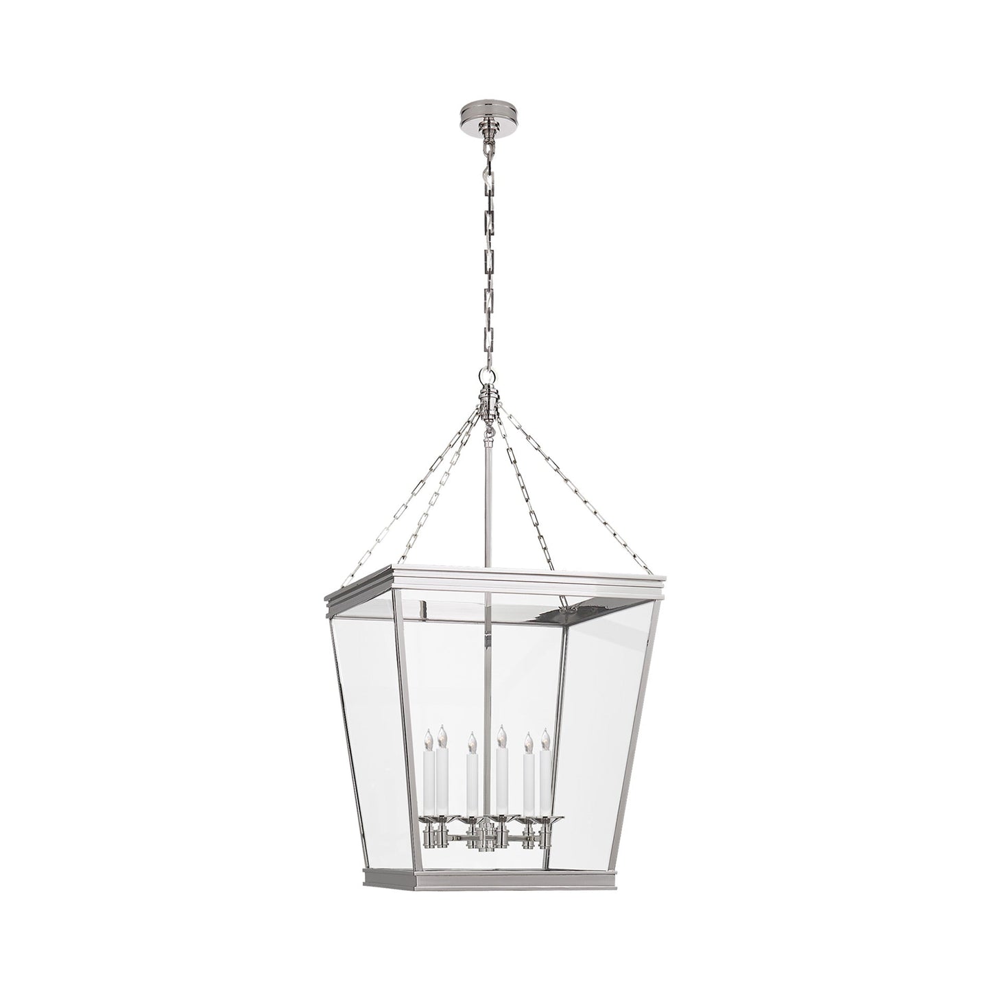 Launceton Pendant Light in Polished Nickel (Large).