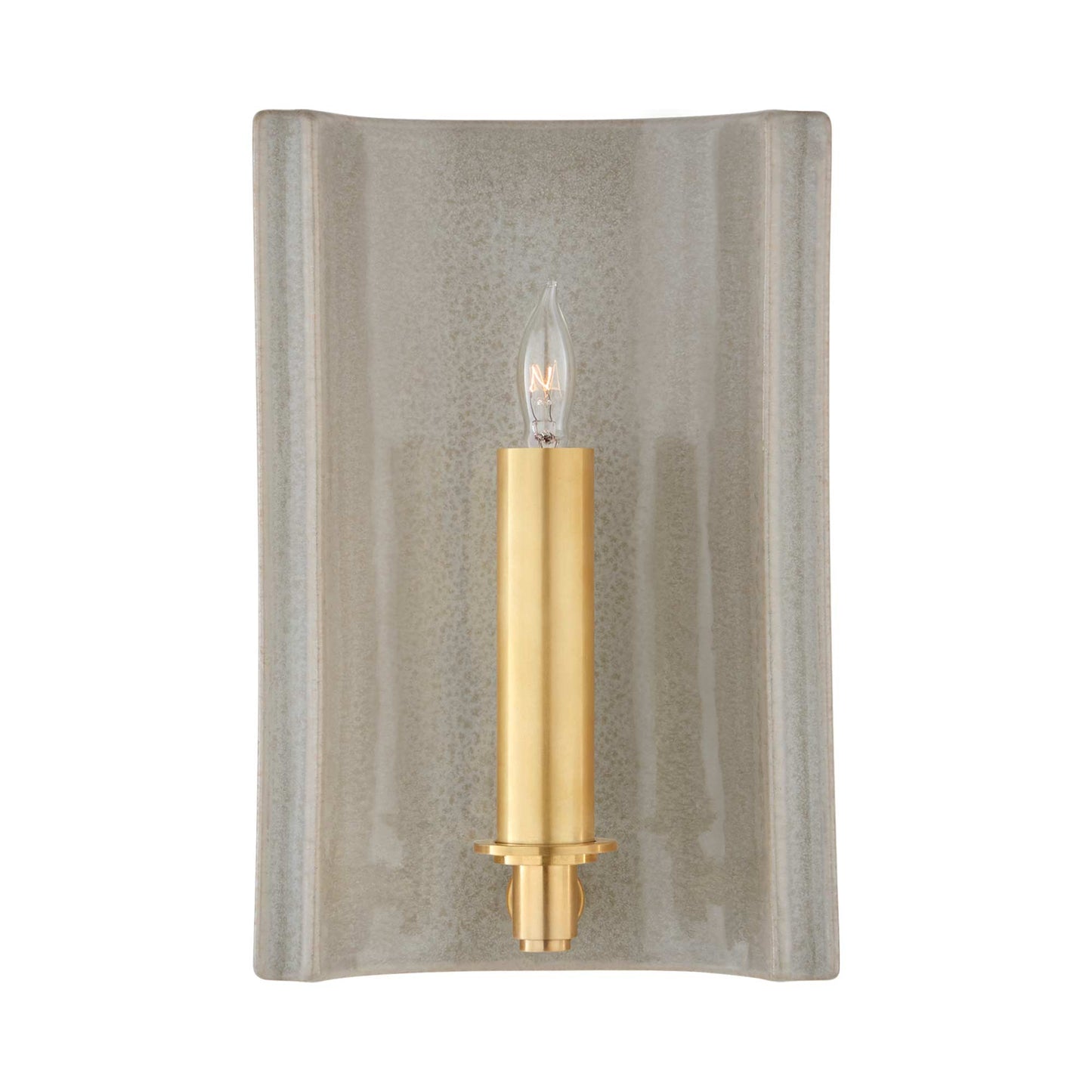 Leeds Rectangle Wall Light in Shellish Gray.