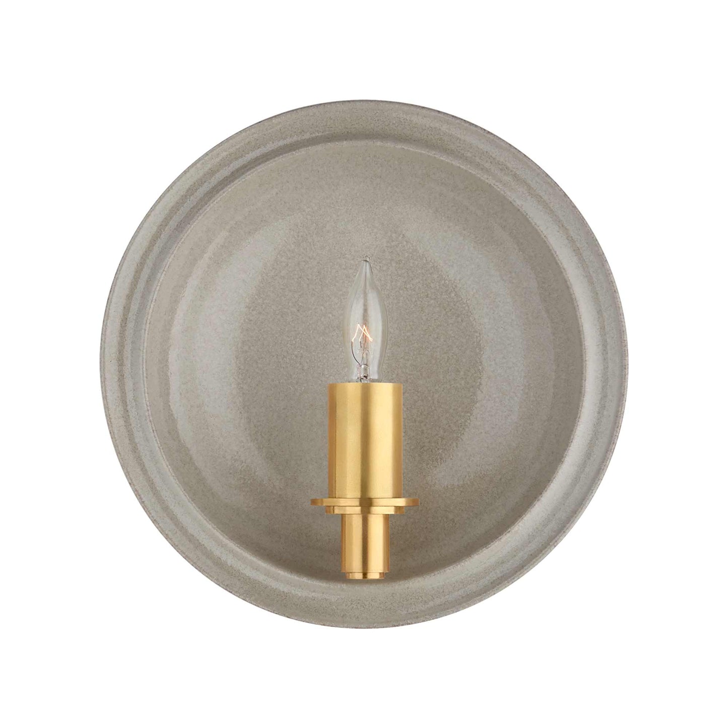 Leeds Round Wall Light in Shellish Gray (Small).