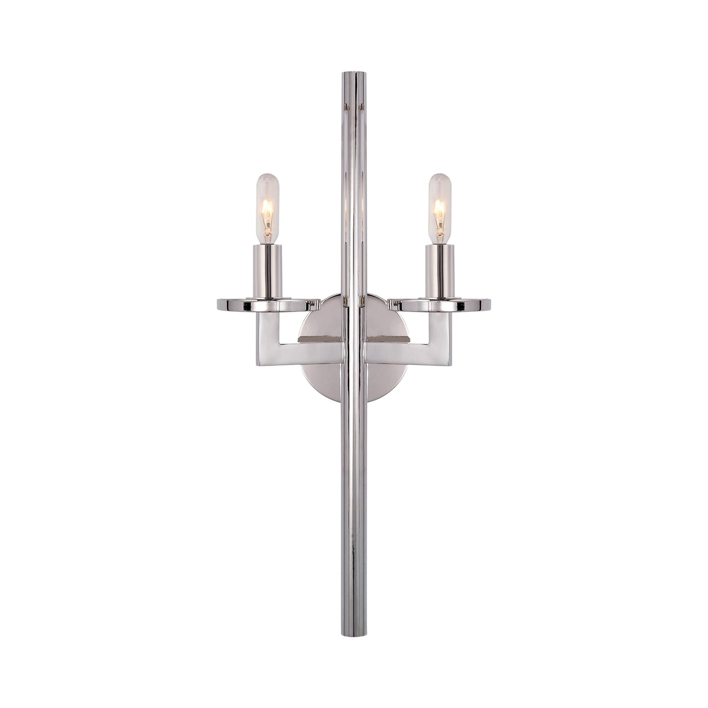 Liaison Double Wall Light in Polished Nickel/No Option.