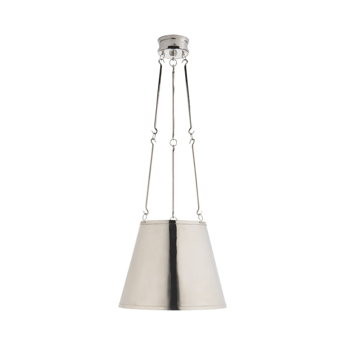 Lily Pendant Light in Polished Nickel.