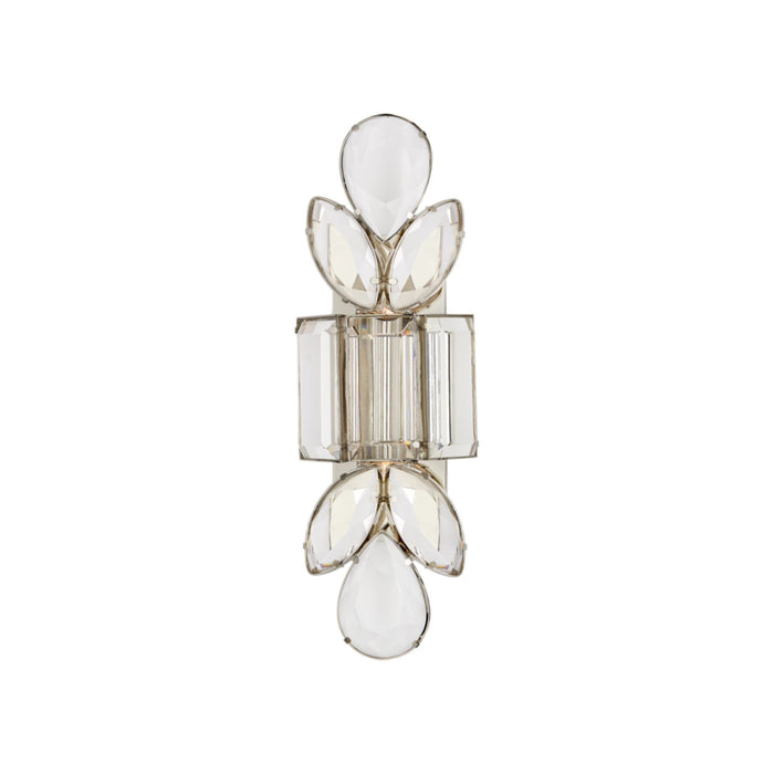 Lloyd Wall Light in Polished Nickel/Clear Glass (Large).