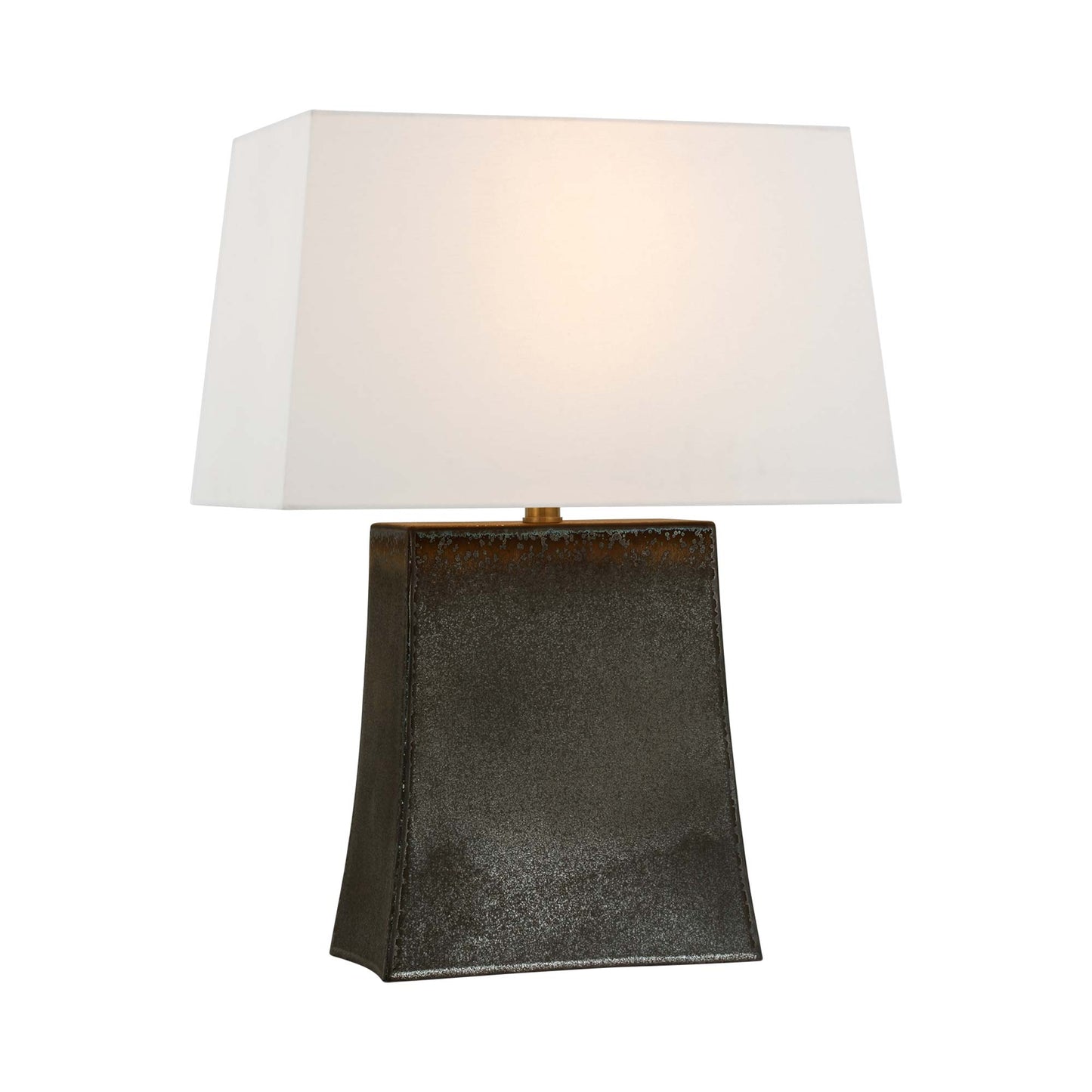 Lucera LED Table Lamp in Stained Black Metallic.